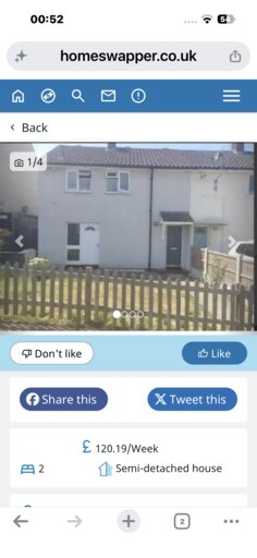2 bed house