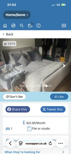 1 bed floor 1 apartment/flat